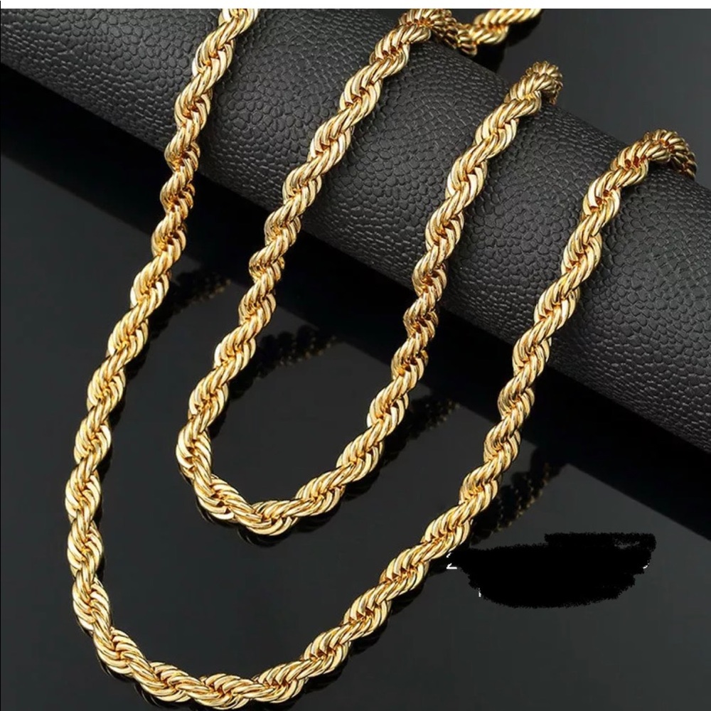 Mens cuban  gold link cuban chain - Picture 2 of 5